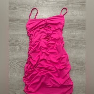 Hot pink mini dress size medium